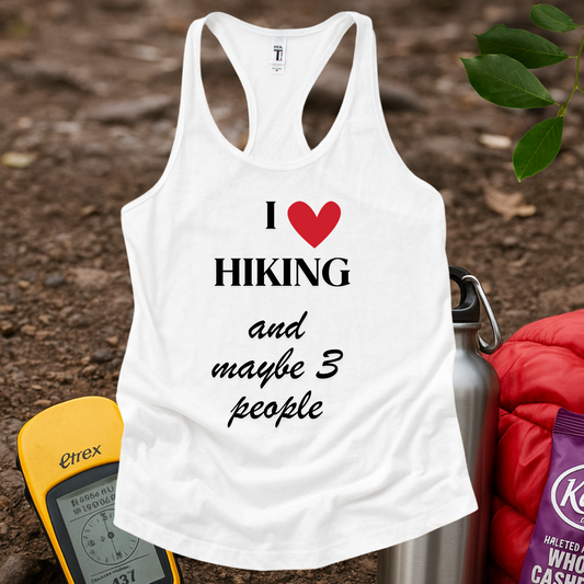 I Heart Hiking Women's Racerback Tank Top