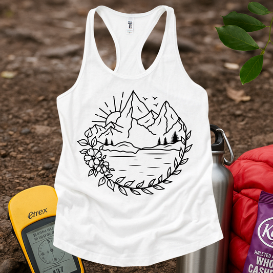 Line Art 2 Women's Racerback Tank Top